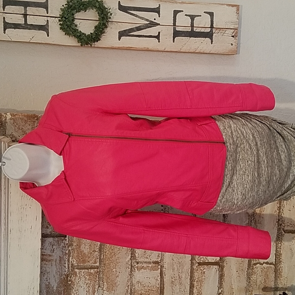 Like New Kut from the Kloth Faux Leather Motorcycle Jacket (Vegan) in Ho… - Picture 1 of 11